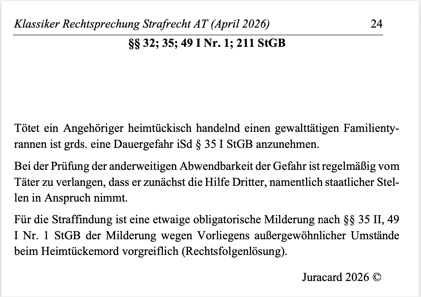 Rechtsprechung Klassiker StGB AT – Bild 5