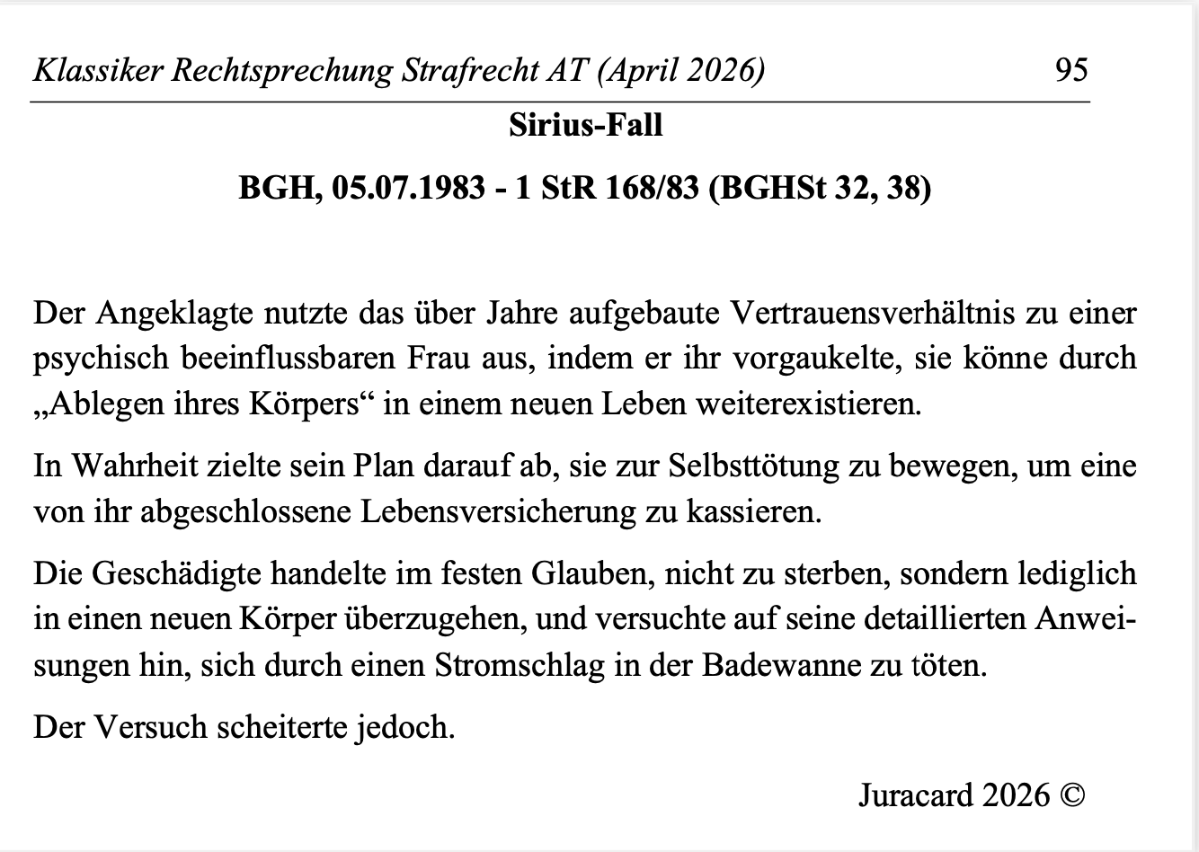 Rechtsprechung Klassiker StGB AT – Bild 6