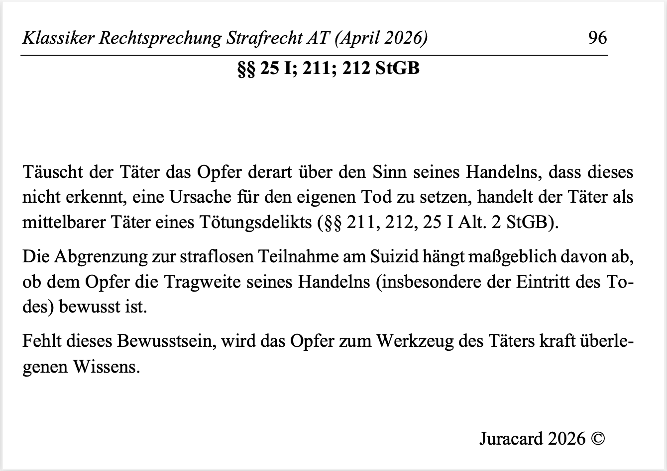 Rechtsprechung Klassiker StGB AT – Bild 7