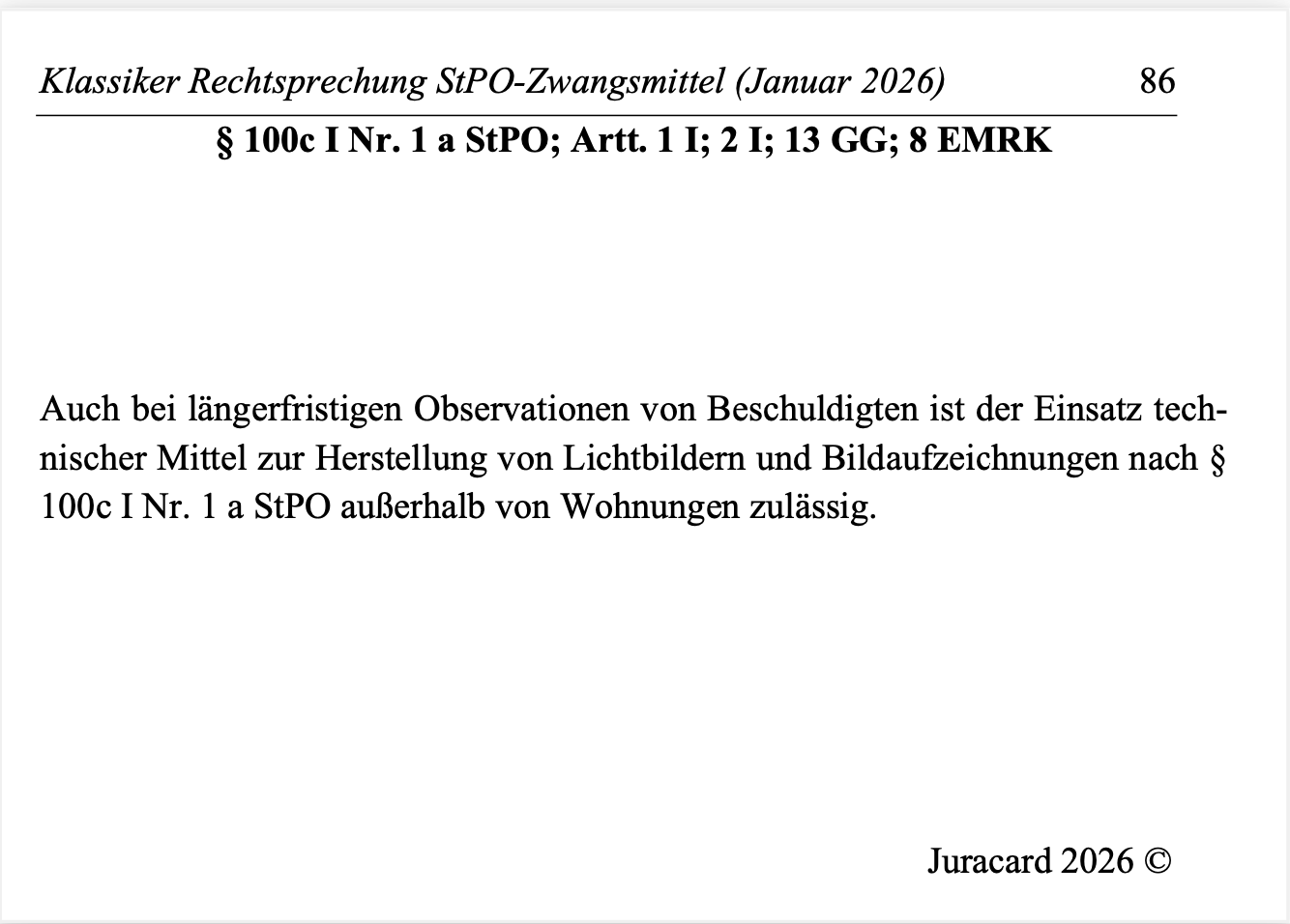 Rechtsprechung Klassiker StPO (Zwangsmittel) – Bild 7