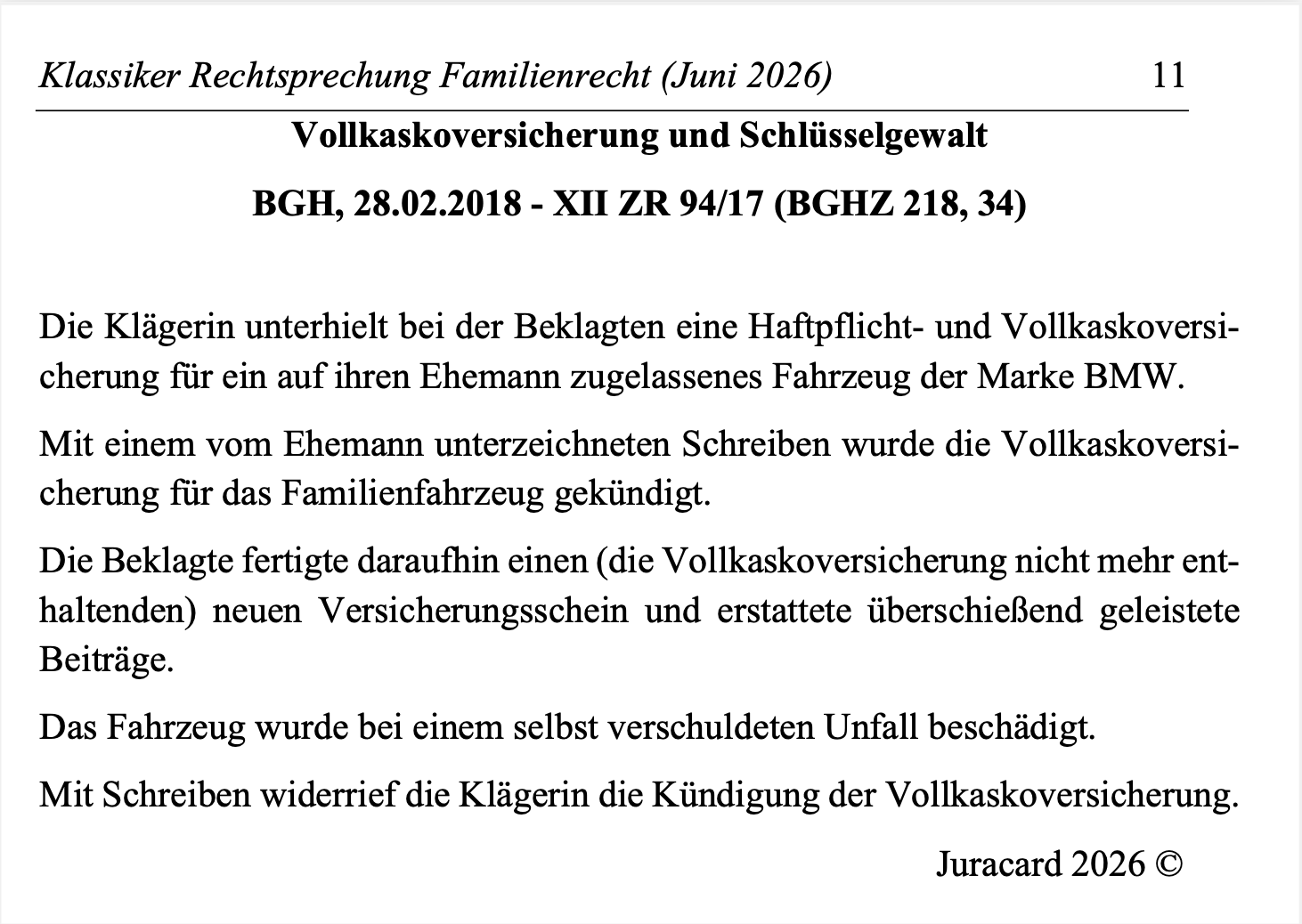 Rechtsprechung Klassiker Familienrecht – Bild 4