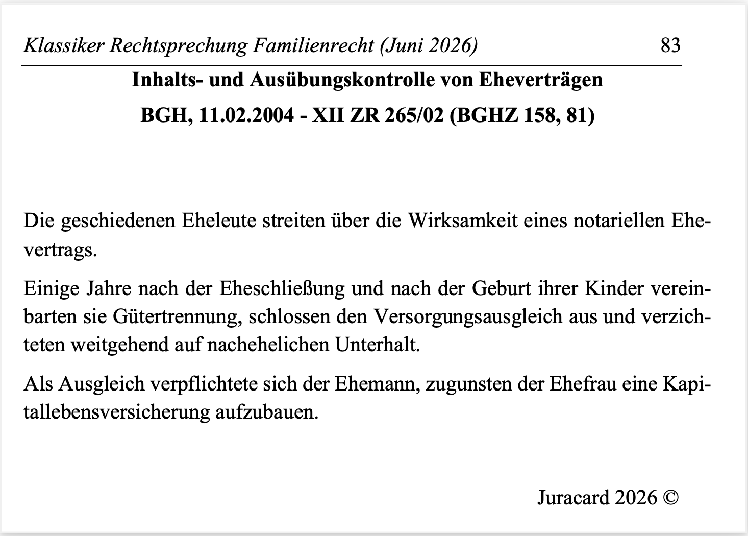 Rechtsprechung Klassiker Familienrecht – Bild 6