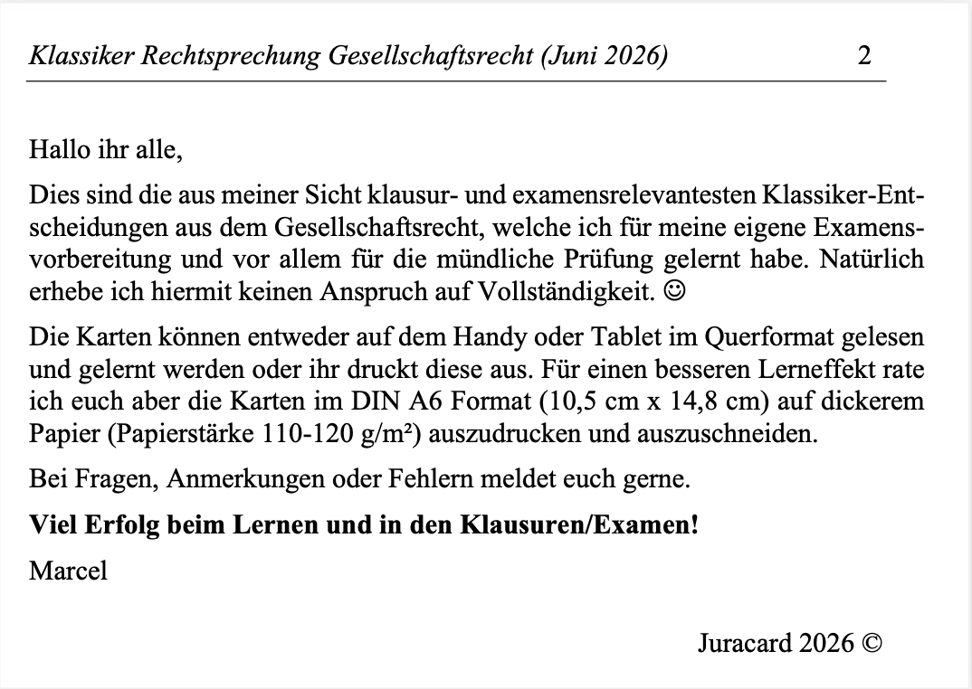 Rechtsprechung Klassiker Gesellschaftsrecht – Bild 3