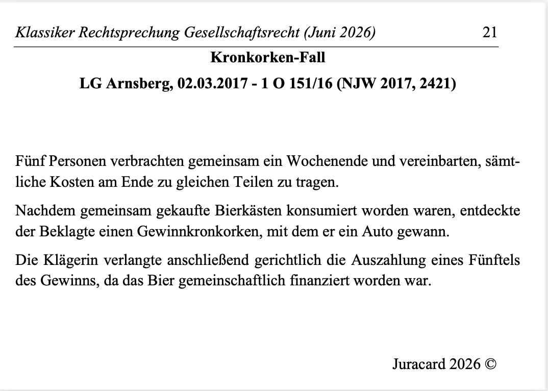Rechtsprechung Klassiker Gesellschaftsrecht – Bild 4