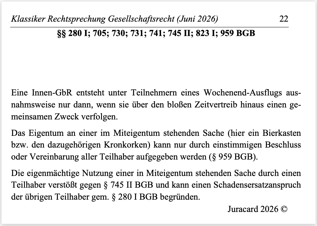 Rechtsprechung Klassiker Gesellschaftsrecht – Bild 5