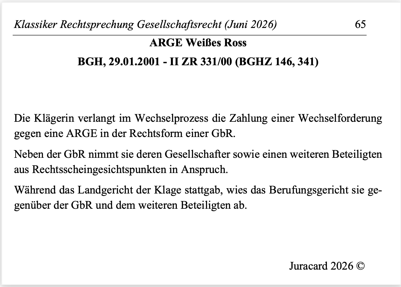 Rechtsprechung Klassiker Gesellschaftsrecht – Bild 6
