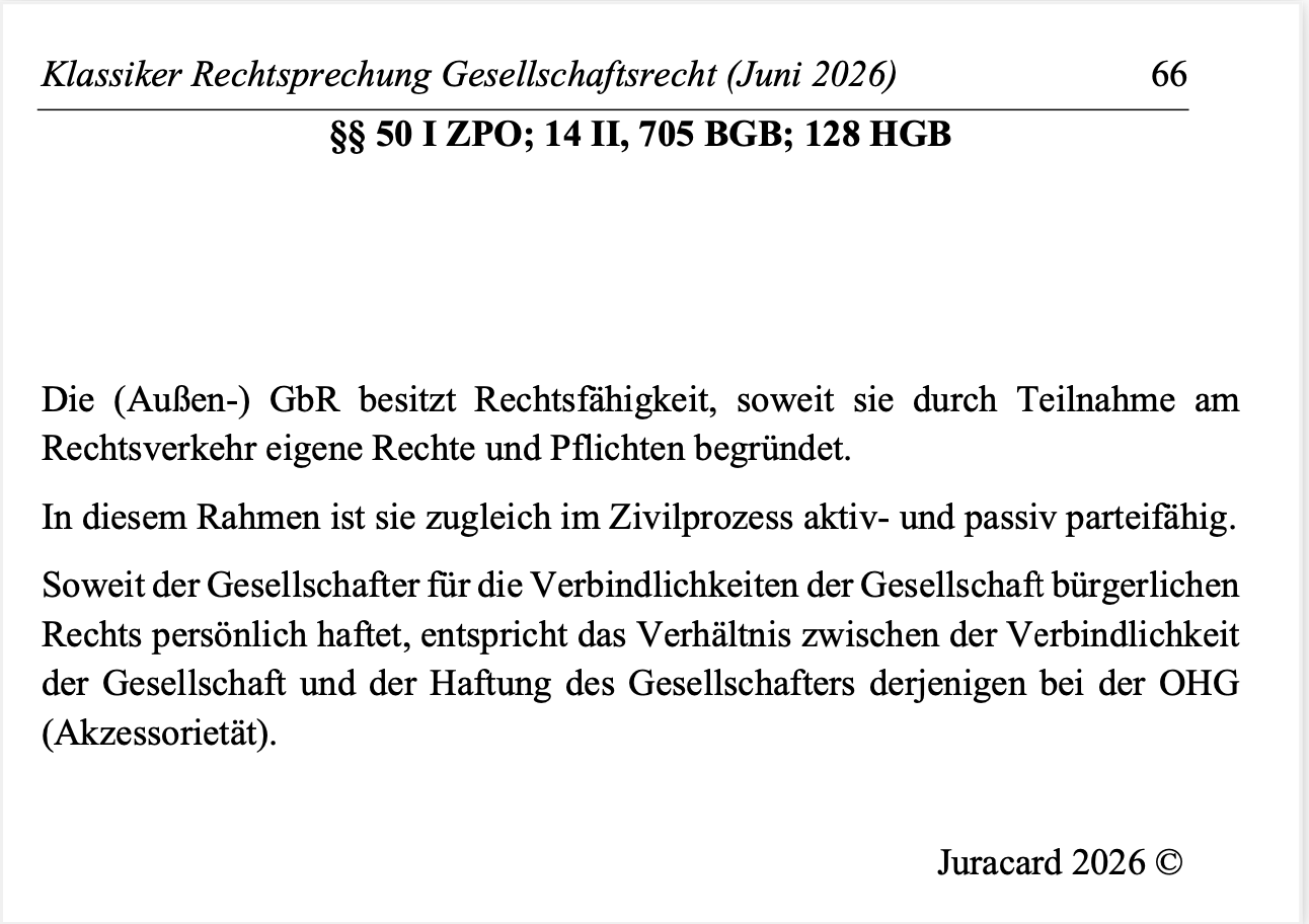 Rechtsprechung Klassiker Gesellschaftsrecht – Bild 7