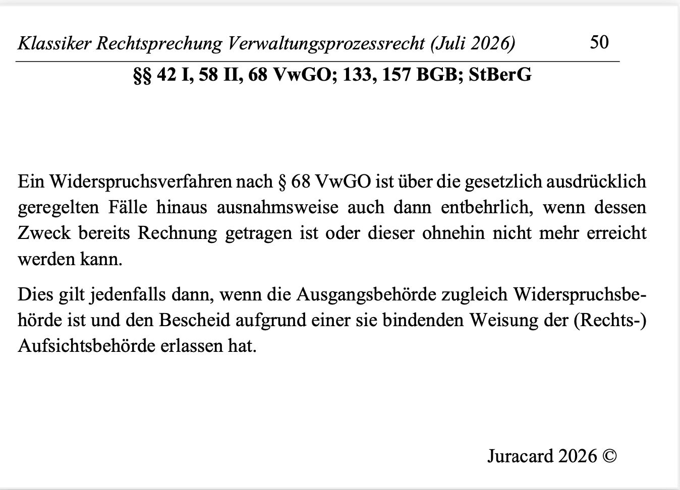 Rechtsprechung Klassiker Verwaltungsprozessrecht – Bild 5