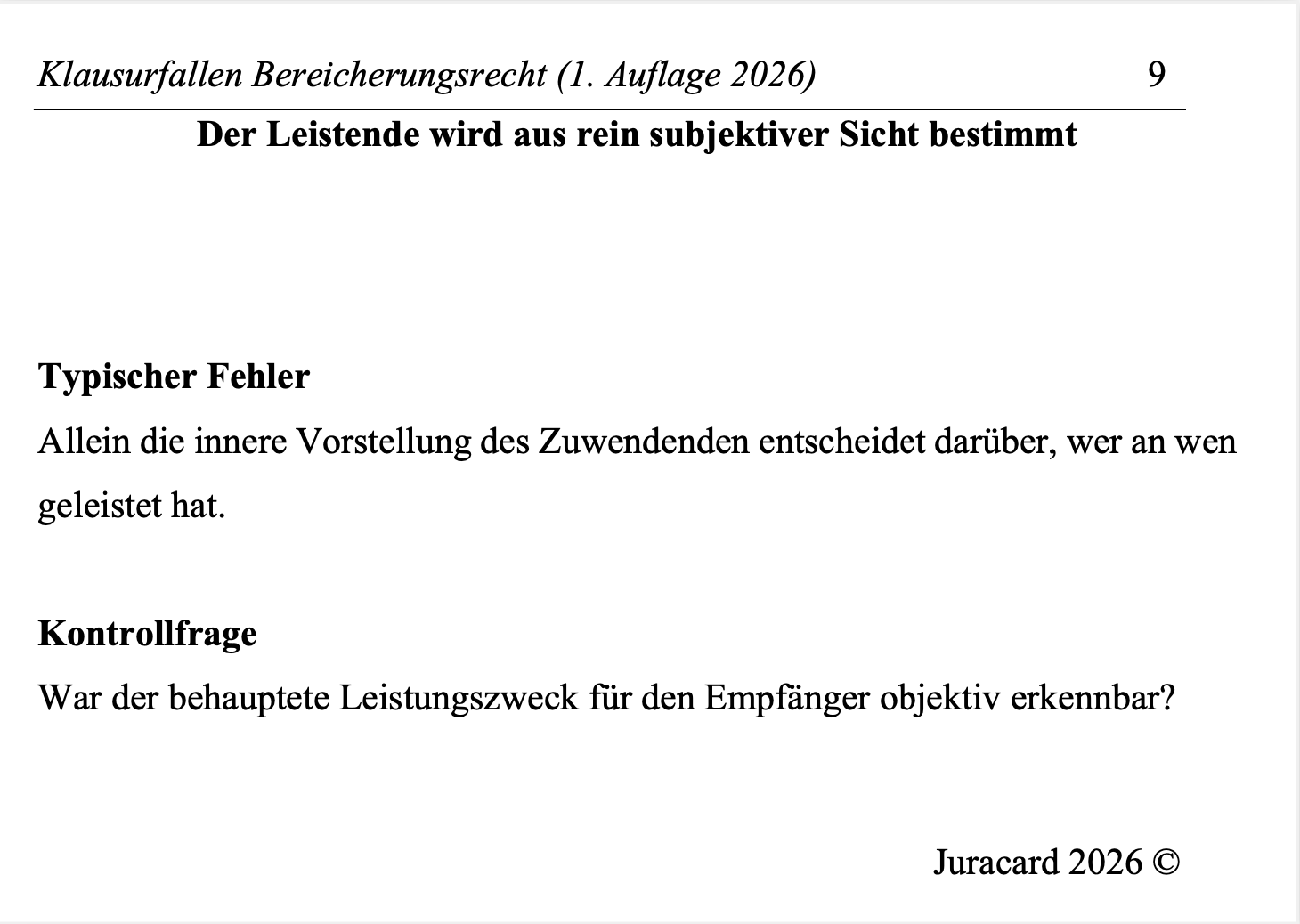 Klausurfallen Bereicherungsrecht (1. Auflage 2026) – Bild 4