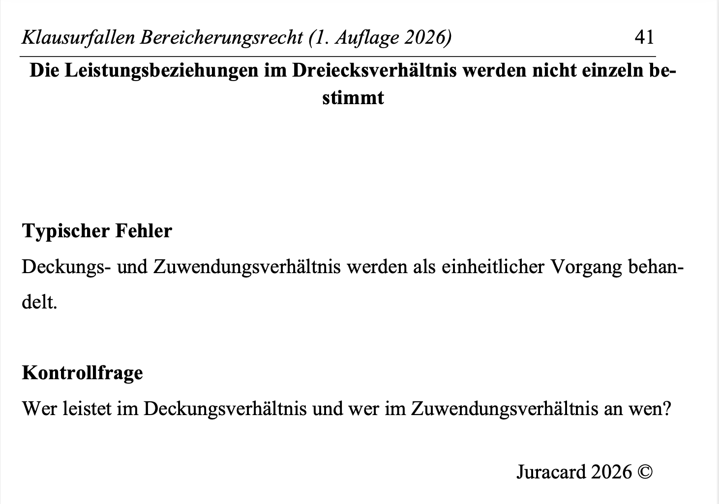 Klausurfallen Bereicherungsrecht (1. Auflage 2026) – Bild 6