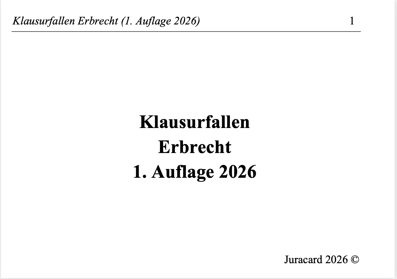 Klausurfallen Erbrecht (1. Auflage 2026) – Bild 2