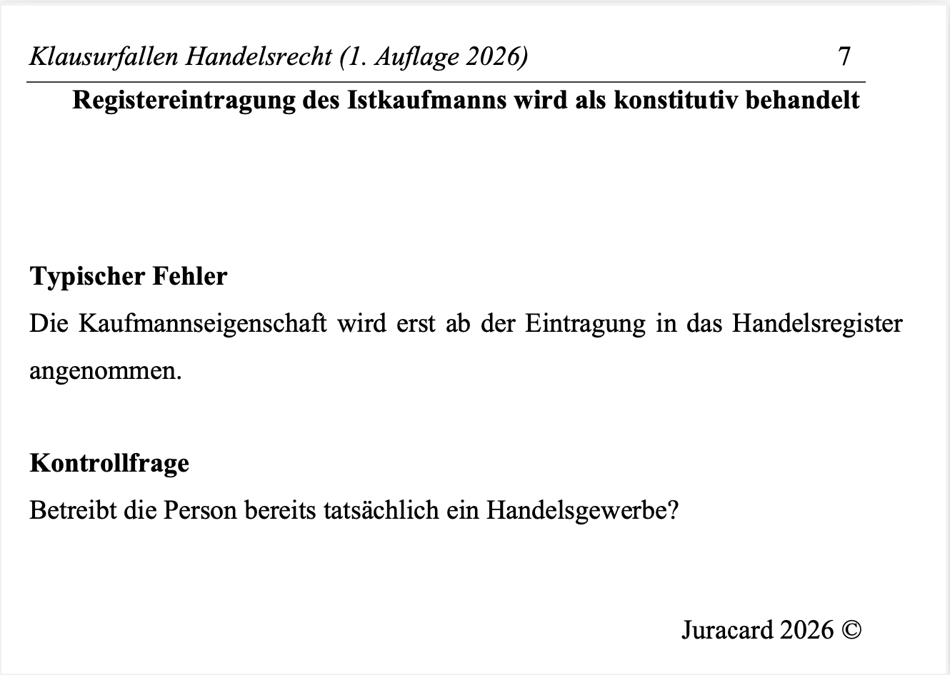 Klausurfallen Handelsrecht (1. Auflage 2026) – Bild 4