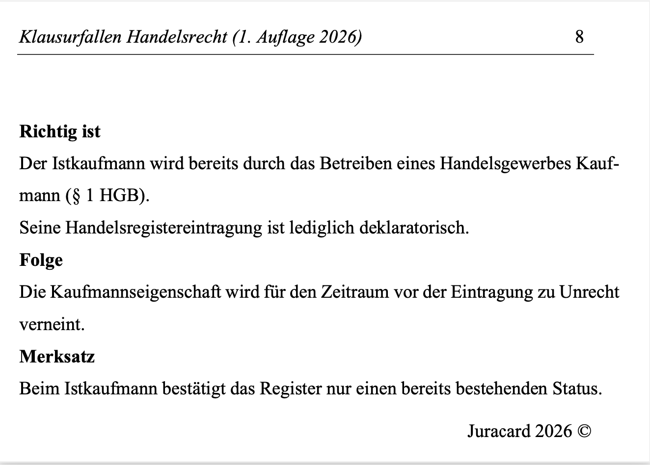 Klausurfallen Handelsrecht (1. Auflage 2026) – Bild 5