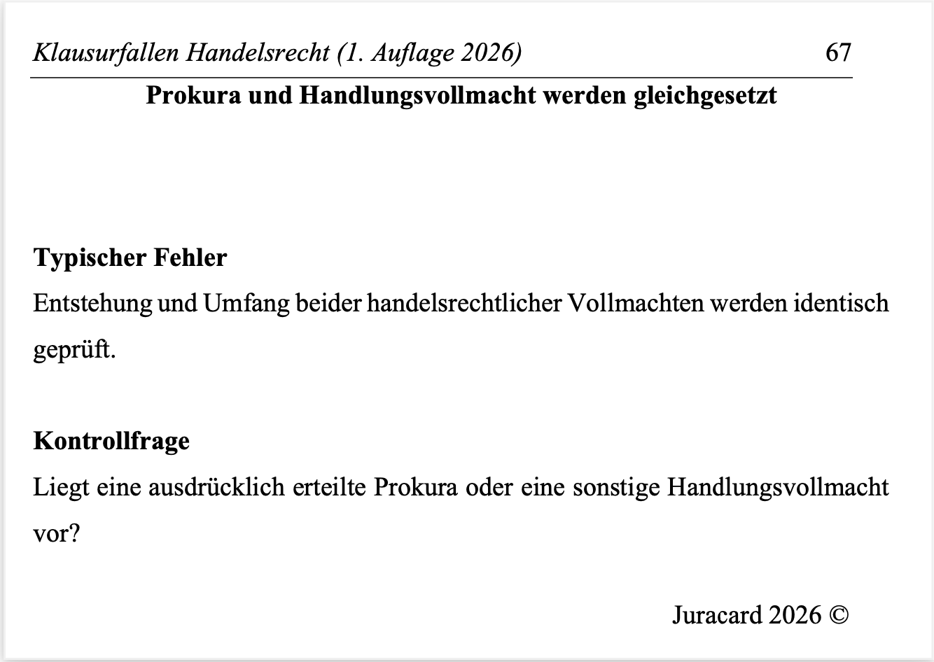 Klausurfallen Handelsrecht (1. Auflage 2026) – Bild 6