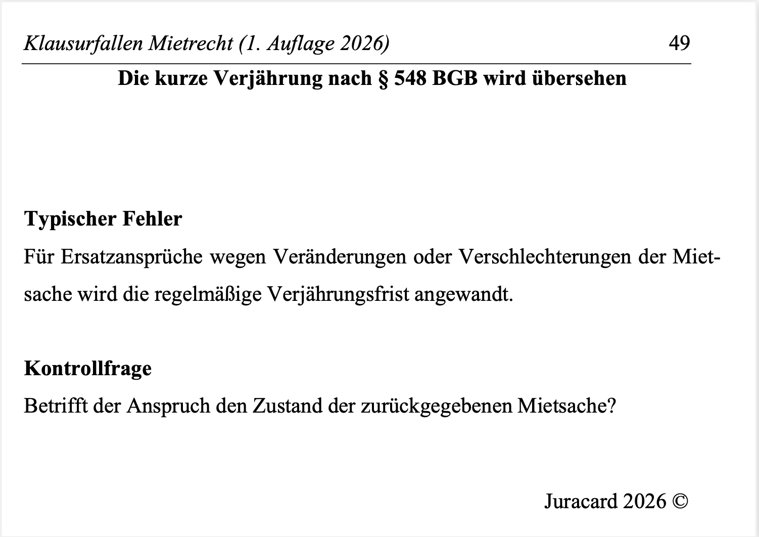 Klausurfallen Mietrecht (1. Auflage 2026) – Bild 6