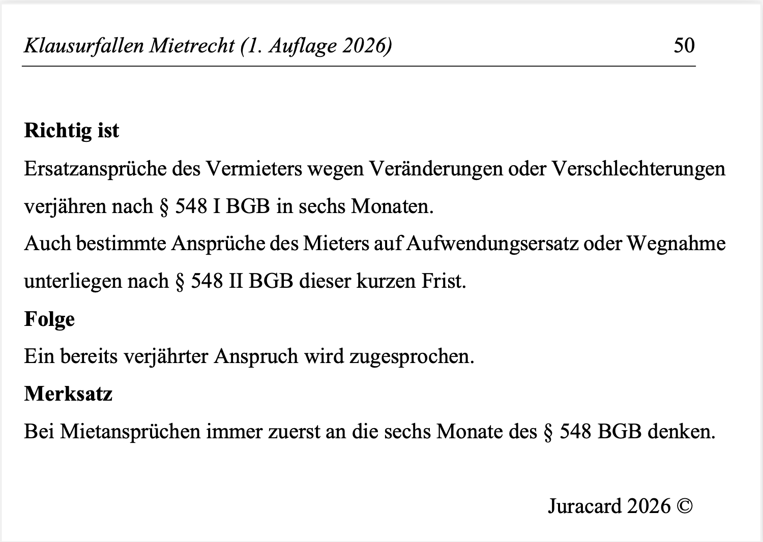 Klausurfallen Mietrecht (1. Auflage 2026) – Bild 7