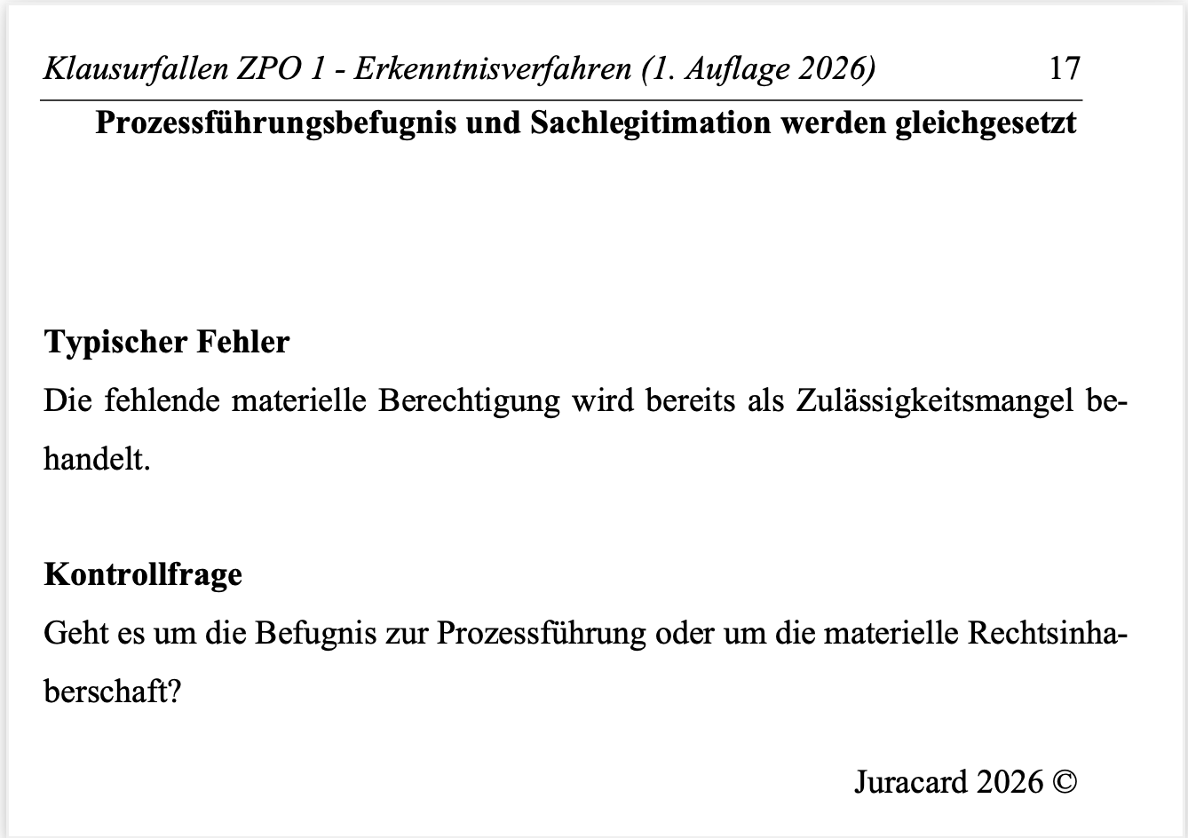 Klausurfallen ZPO 1 (1. Auflage 2026) – Bild 4