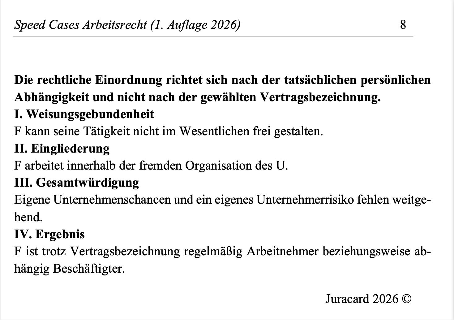 Speed Cases Arbeitsrecht (1. Auflage 2026) – Bild 5