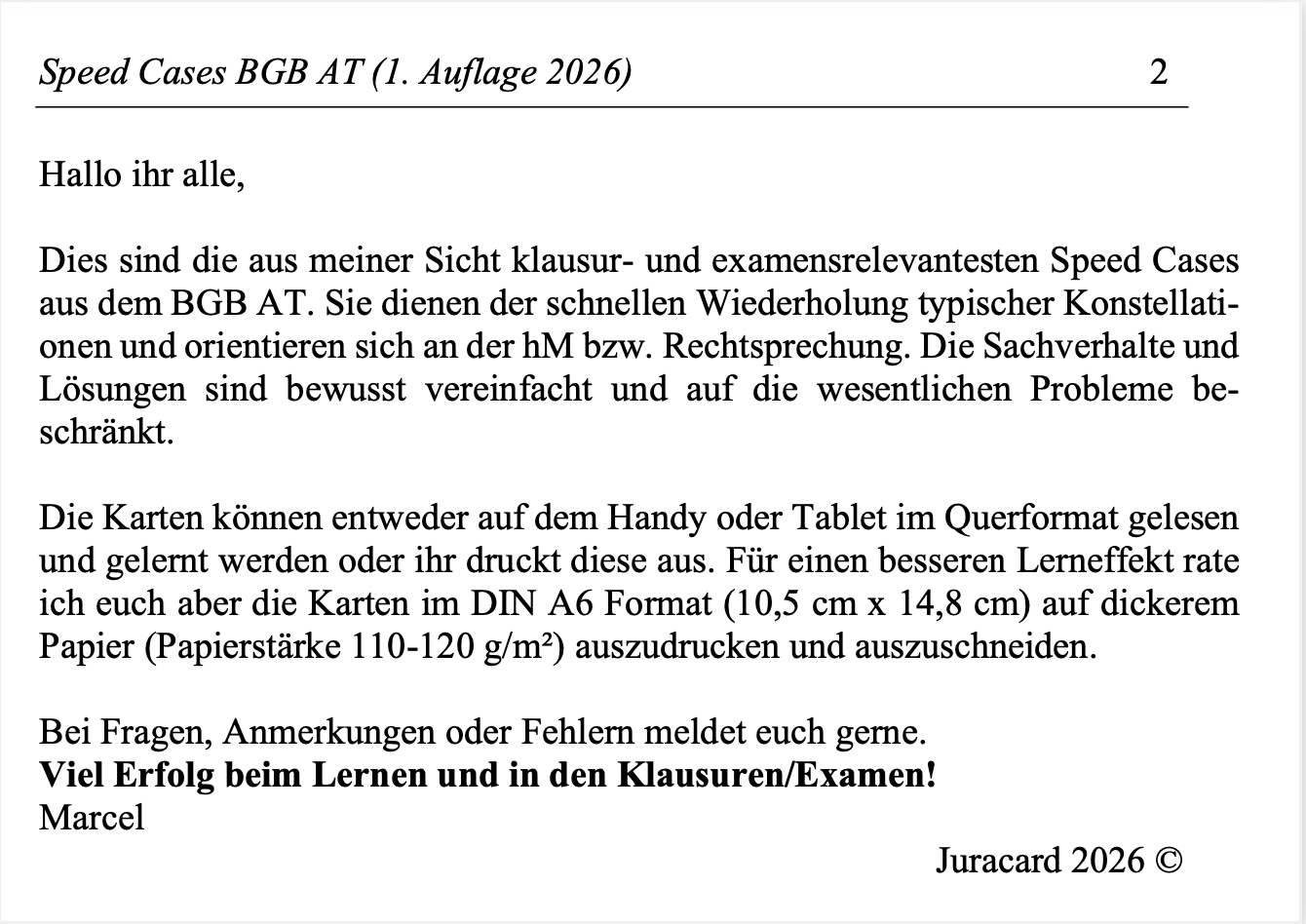 Speed Cases BGB AT (1. Auflage 2026) – Bild 3