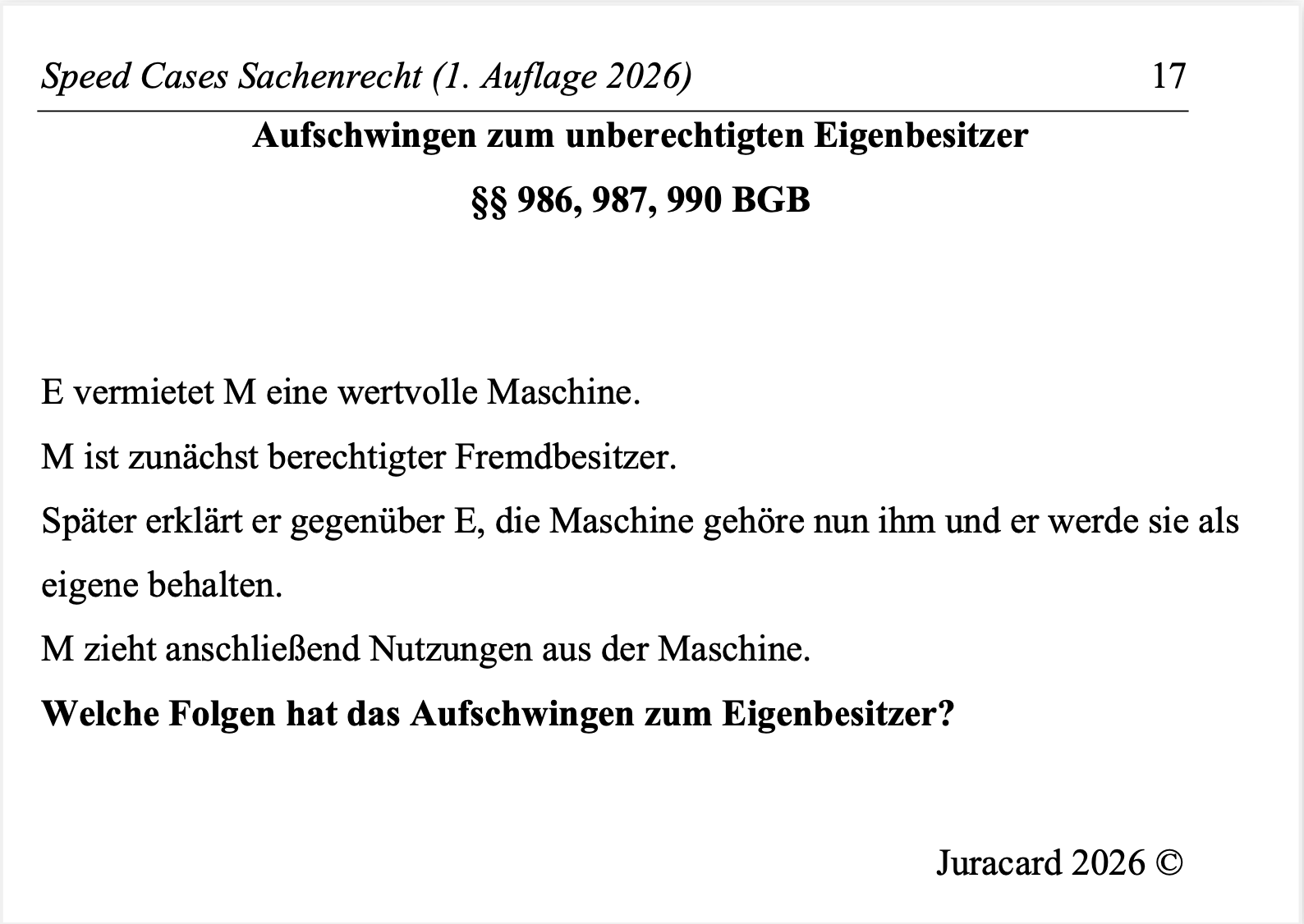 Speed Cases Sachenrecht (1. Auflage 2026) – Bild 4