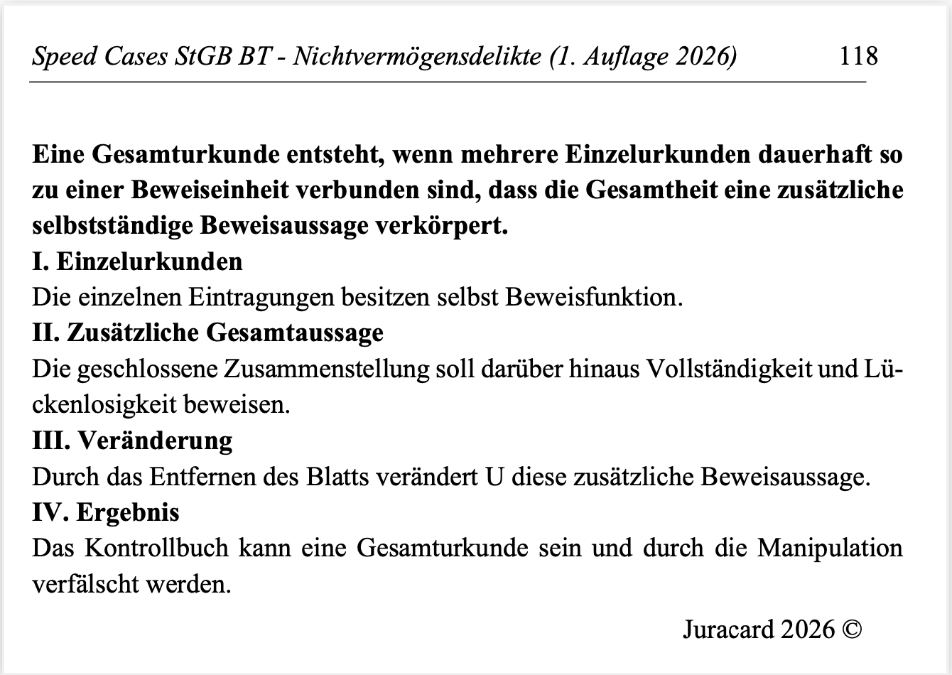 Speed Cases StGB BT Nichtvermögensdelikte (1. Auflage 2026) – Bild 7