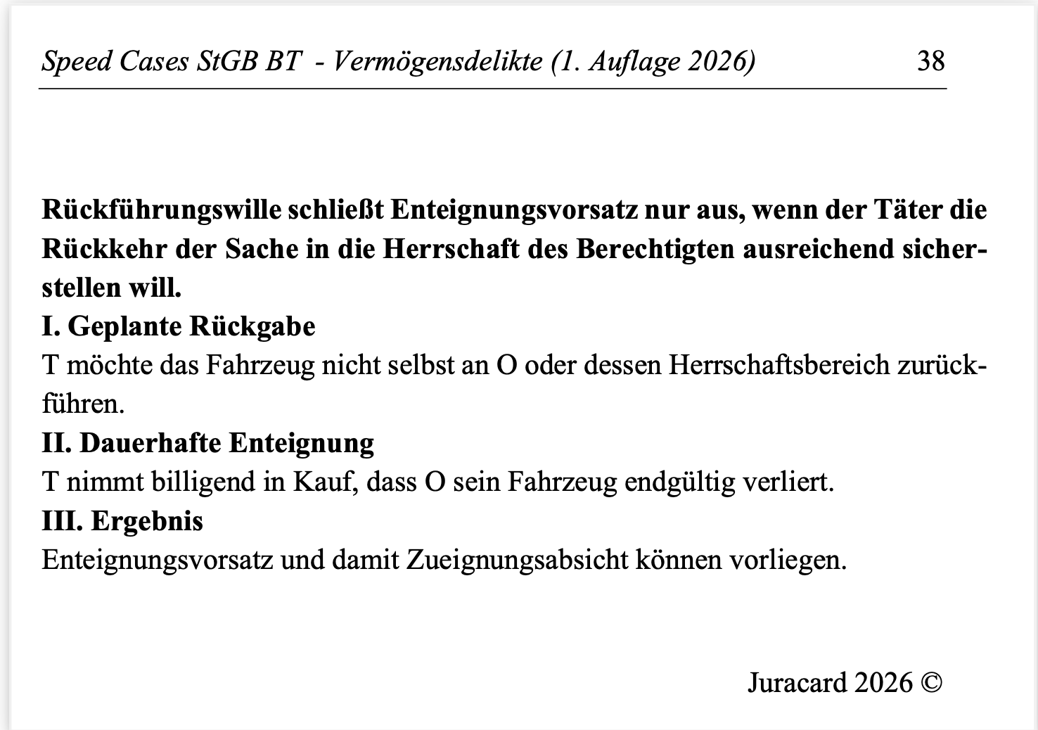 Speed Cases StGB BT Vermögensdelikte (1. Auflage 2026) – Bild 5