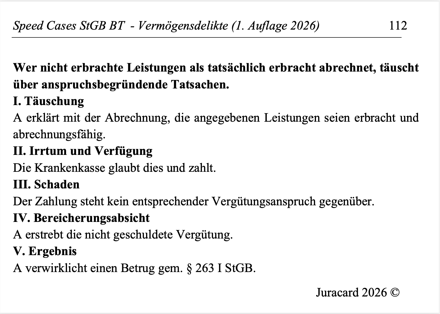 Speed Cases StGB BT Vermögensdelikte (1. Auflage 2026) – Bild 7