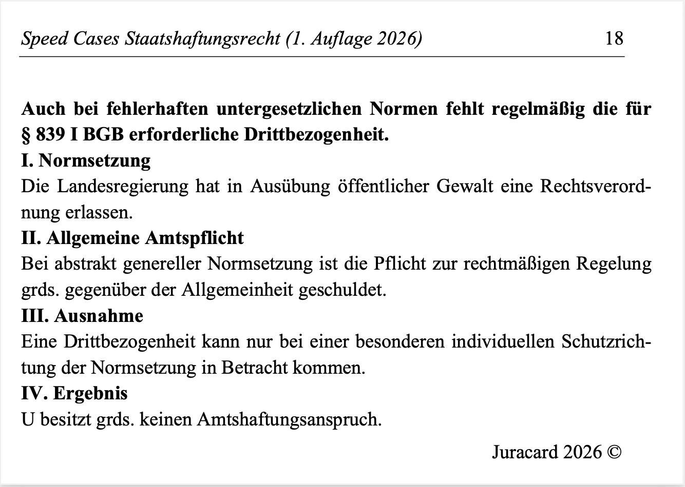 Speed Cases Staatshaftungsrecht (1. Auflage 2026 – Bild 7