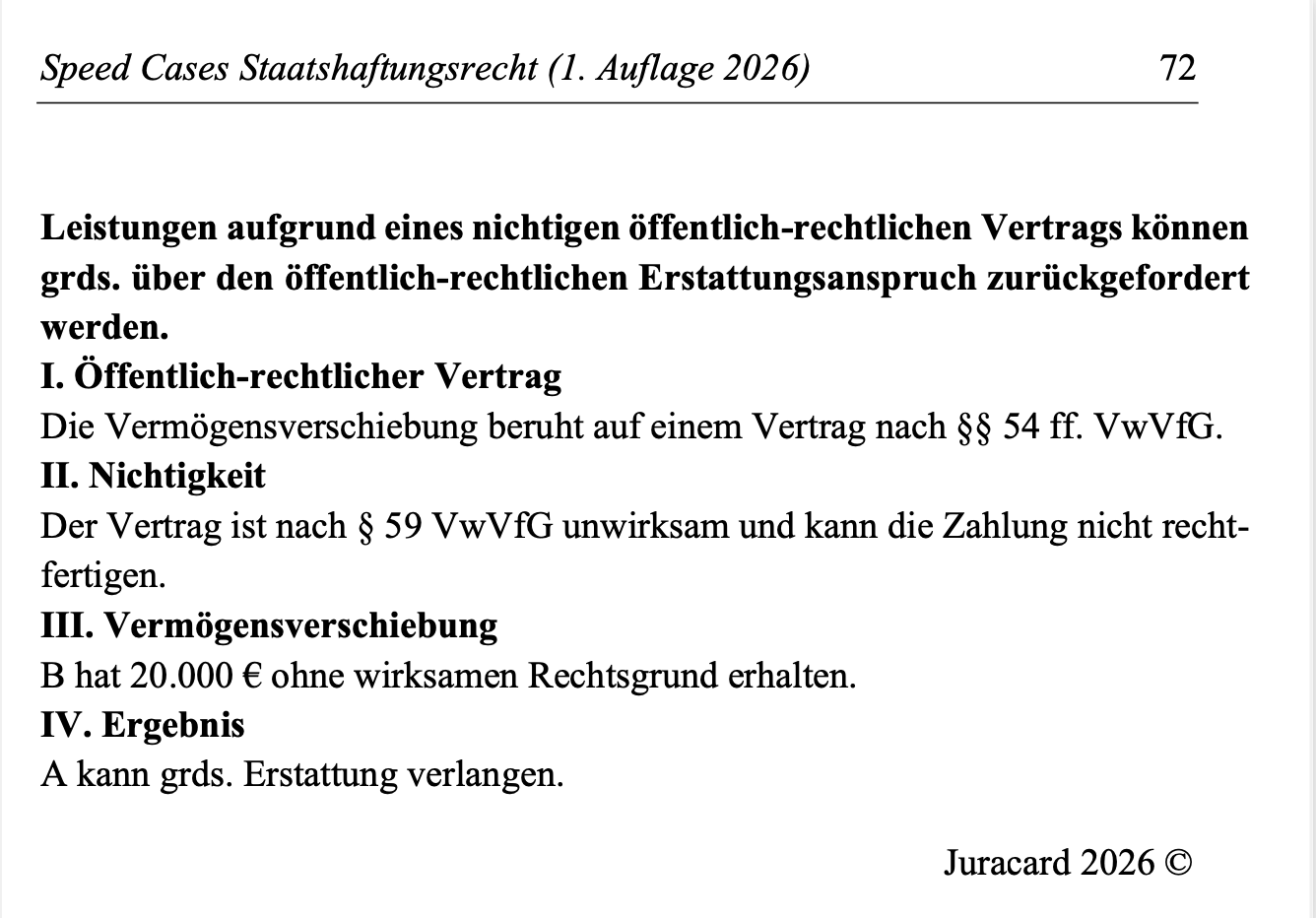 Speed Cases Staatshaftungsrecht (1. Auflage 2026 – Bild 5